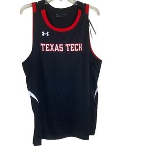 Texas Tech Under Armour Men’s Black  Basketball Jersey Size Medium NEW